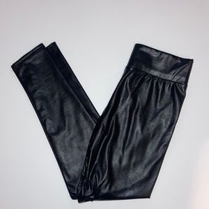 Faux Leather Pants Black